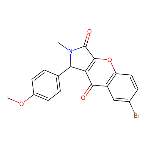 7-Bromo-1-(4-methoxyphenyl)-2-methyl-1,2-dihydrochromeno[2,3-c]pyrrole-3,9-dione structure