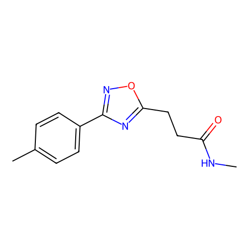 N-methyl-3-[3-(4-methylphenyl)-1,2,4-oxadiazol-5-yl]propanamide structure