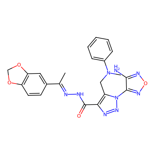 C22H21N9O4 structure
