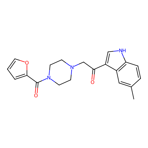 2-(4-(furan-2-carbonyl)piperazin-1-yl)-1-(5-methyl-1H-indol-3-yl)ethanone structure