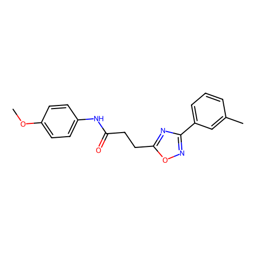 N-(4-methoxyphenyl)-3-[3-(3-methylphenyl)-1,2,4-oxadiazol-5-yl]propanamide structure