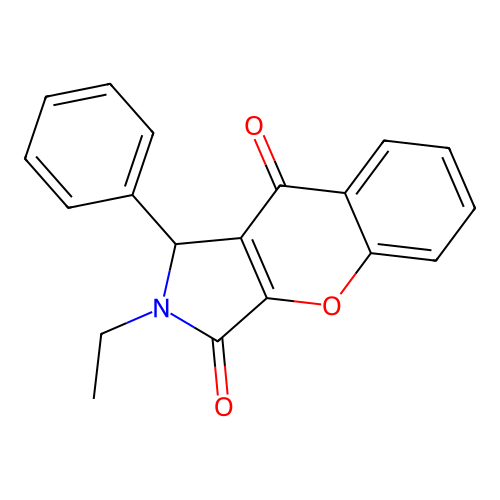 2-Ethyl-1-phenyl-1,2-dihydrochromeno[2,3-c]pyrrole-3,9-dione structure