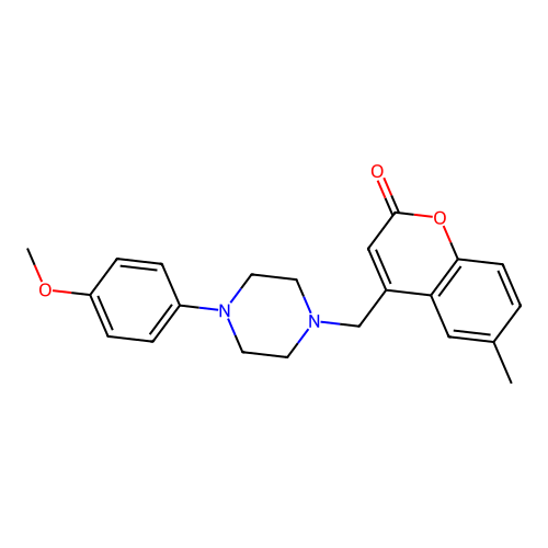 4-{[4-(4-methoxyphenyl)piperazin-1-yl]methyl}-6-methyl-2H-chromen-2-one structure