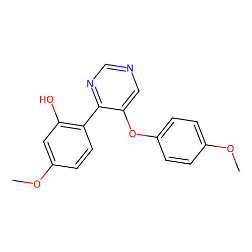 5-Methoxy-2-[5-(4-methoxyphenoxy)pyrimidin-4-yl]phenol structure