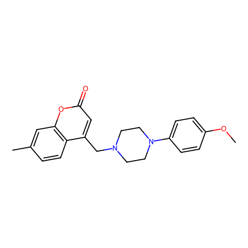 4-{[4-(4-methoxyphenyl)piperazin-1-yl]methyl}-7-methyl-2H-chromen-2-one structure