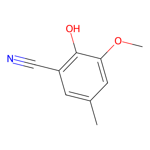 2-Hydroxy-3-methoxy-5-methylbenzonitrile structure