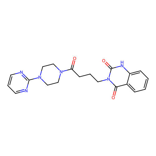 3-(4-oxo-4-(4-(pyrimidin-2-yl)piperazin-1-yl)butyl)quinazoline-2,4(1H,3H)-dione structure