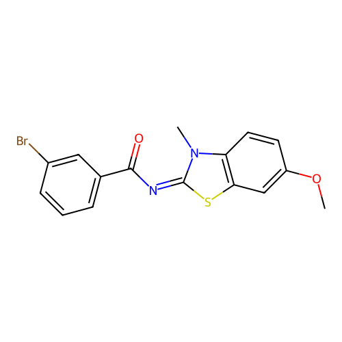 (E)-3-bromo-N-(6-methoxy-3-methylbenzo[d]thiazol-2(3H)-ylidene)benzamide structure