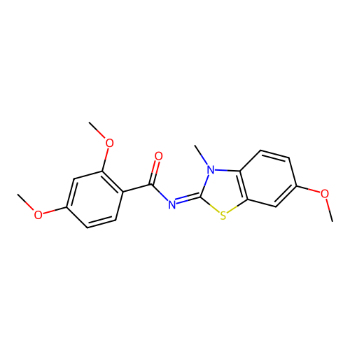 (E)-2,4-dimethoxy-N-(6-methoxy-3-methylbenzo[d]thiazol-2(3H)-ylidene)benzamide structure