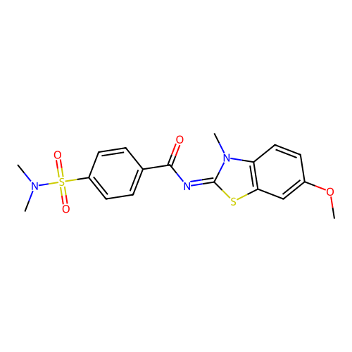 (E)-4-(N,N-dimethylsulfamoyl)-N-(6-methoxy-3-methylbenzo[d]thiazol-2(3H)-ylidene)benzamide structure