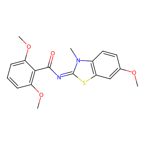 (E)-2,6-dimethoxy-N-(6-methoxy-3-methylbenzo[d]thiazol-2(3H)-ylidene)benzamide structure