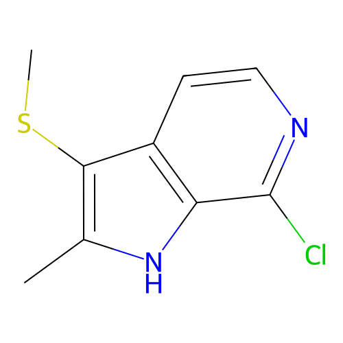 7-chloro-2-methyl-3-(methylsulfanyl)-1H-pyrrolo[2,3-c]pyridine structure
