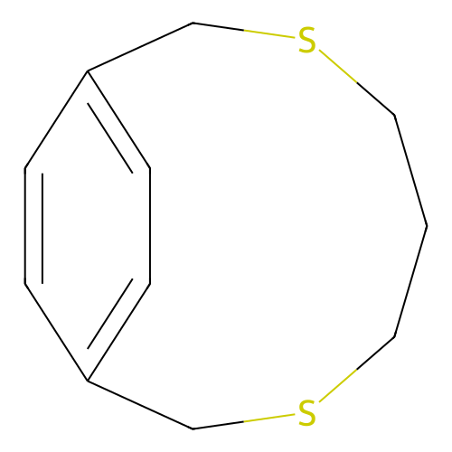 3,7-Dithiabicyclo[7.2.2]trideca-1(11),9,12-triene structure