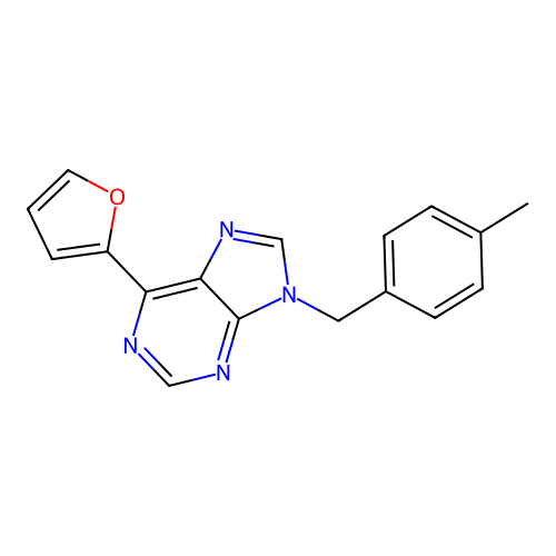 6-(2-Furyl)-9-(p-tolylmethyl)purine structure