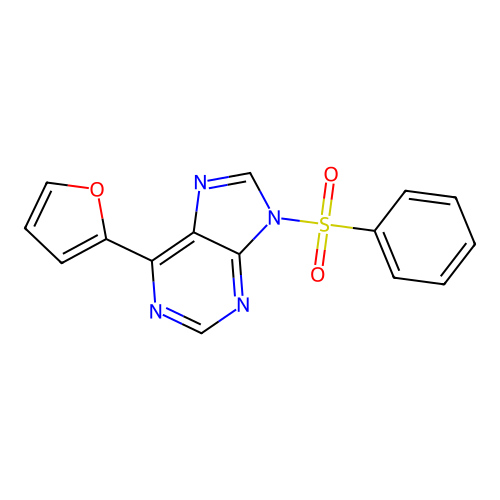9-(Benzenesulfonyl)-6-(2-furyl)purine structure