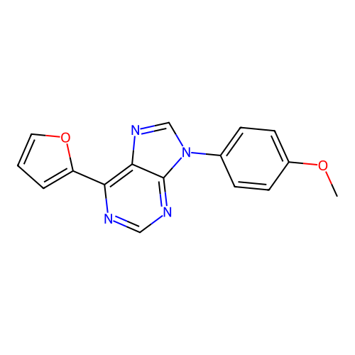 6-(2-Furyl)-9-(4-methoxyphenyl)purine structure