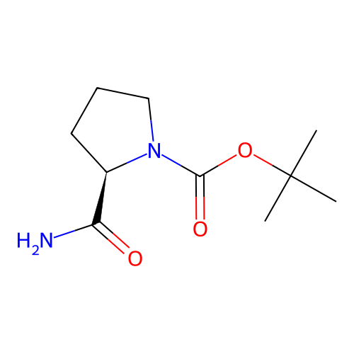 D-1-N-Boc-prolinamide structure