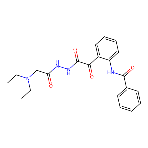Hydrazine, 1-((diethylamino)acetyl)-2-((o-benzamidophenyl)oxalyl)- structure