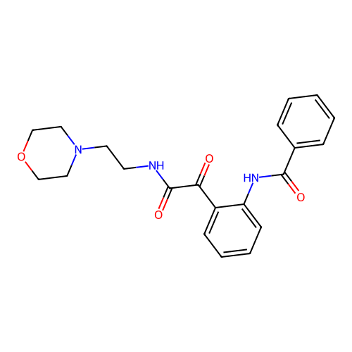 Benzeneacetamide, 2-(benzoylamino)-N-(2-(4-morpholinyl)ethyl)-alpha-oxo- structure