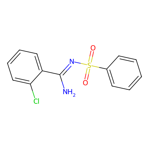 N-(benzenesulfonyl)-2-chlorobenzene-1-carboximidamide structure