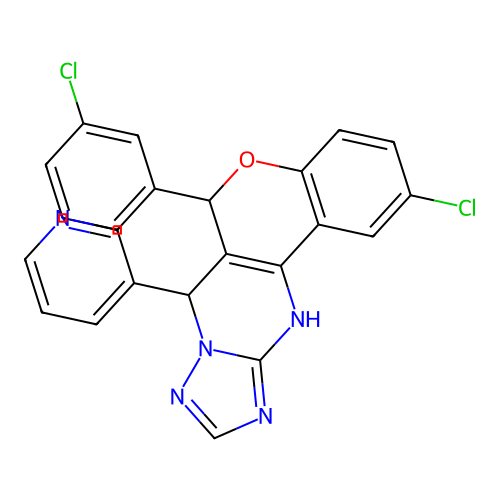 C23H15Cl2N5O structure