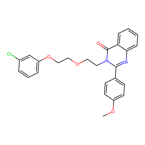 3-(2-(2-(3-chlorophenoxy)ethoxy)ethyl)-2-(4-methoxyphenyl)quinazolin-4(3H)-one structure