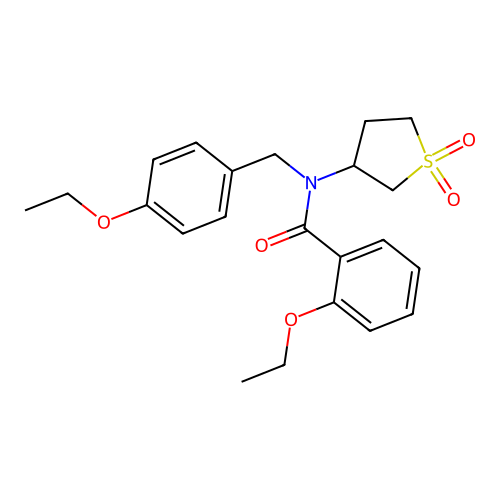 N-(1,1-dioxidotetrahydrothiophen-3-yl)-2-ethoxy-N-(4-ethoxybenzyl)benzamide structure