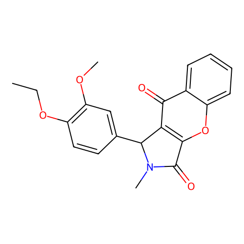 1-(4-ethoxy-3-methoxyphenyl)-2-methyl-1,2-dihydrochromeno[2,3-c]pyrrole-3,9-dione structure