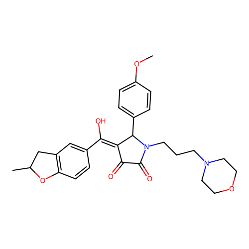 3-hydroxy-5-(4-methoxyphenyl)-4-(2-methyl-2,3-dihydro-1-benzofuran-5-carbonyl)-1-[3-(morpholin-4-yl)propyl]-2,5-dihydro-1H-pyrrol-2-one structure