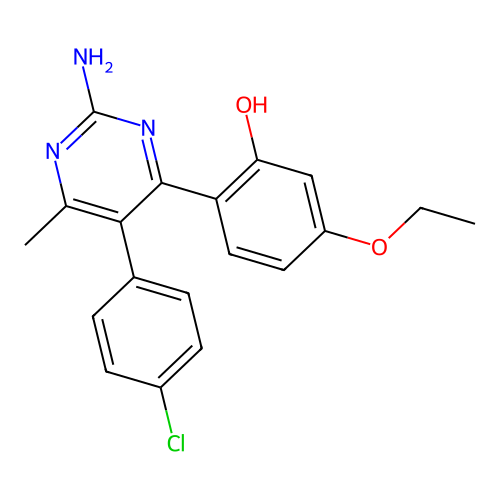 2-[2-Amino-5-(4-chlorophenyl)-6-methylpyrimidin-4-yl]-5-ethoxyphenol structure