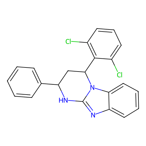 4-(2,6-Dichlorophenyl)-2-phenyl-1,2,3,4-tetrahydropyrimido[1,2-a]benzimidazole structure