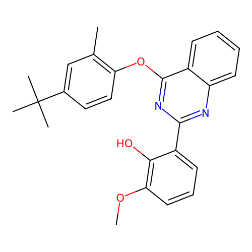 2-[4-(4-Tert-butyl-2-methylphenoxy)quinazolin-2-yl]-6-methoxyphenol structure