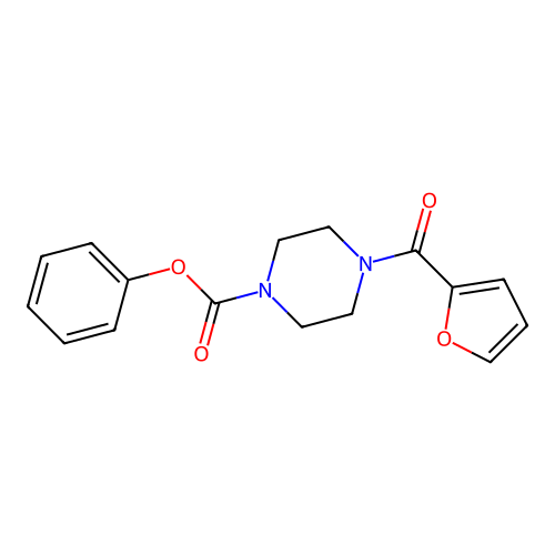 Phenyl 4-(furan-2-carbonyl)piperazine-1-carboxylate structure