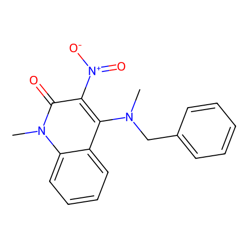 4-[Benzyl(methyl)amino]-1-methyl-3-nitroquinolin-2-one structure