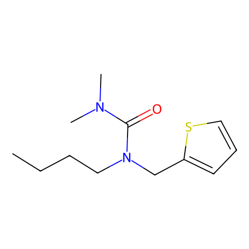 1-Butyl-3,3-dimethyl-1-(thiophen-2-ylmethyl)urea structure
