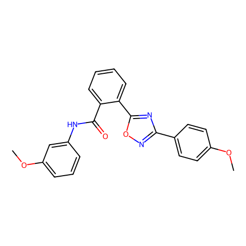 N-(3-methoxyphenyl)-2-[3-(4-methoxyphenyl)-1,2,4-oxadiazol-5-yl]benzamide structure