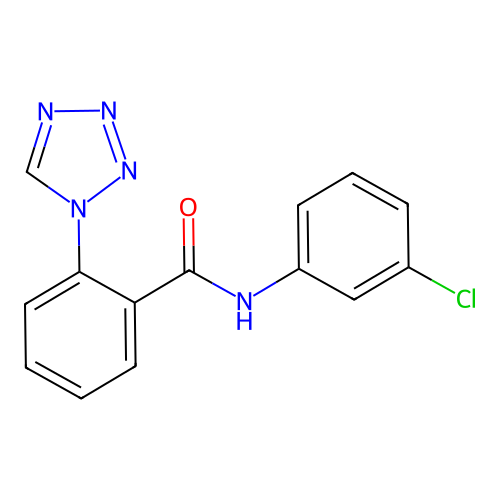 N-(3-chlorophenyl)-2-(1H-tetrazol-1-yl)benzamide structure