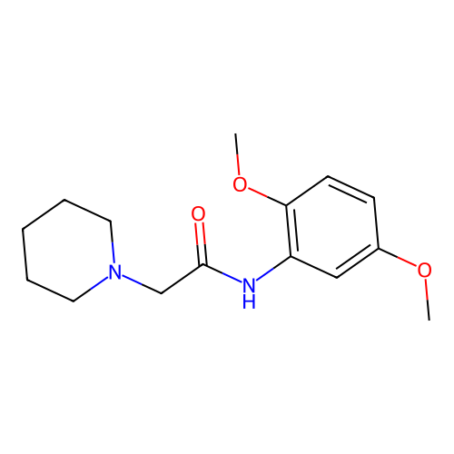 N-(2,5-dimethoxyphenyl)-2-piperidin-1-ylacetamide structure
