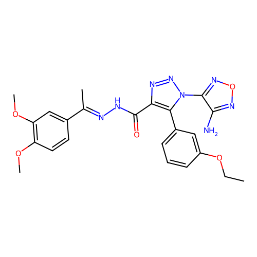 C23H24N8O5 structure