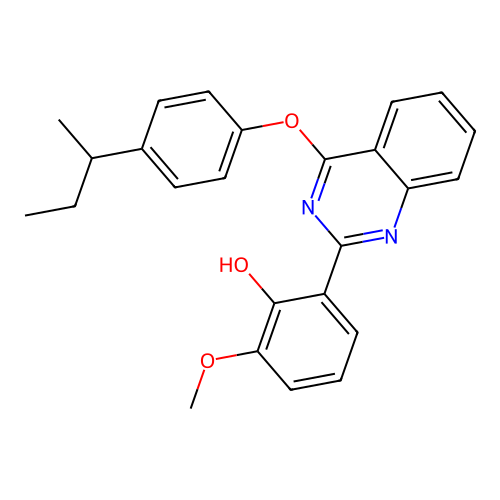 2-{4-[4-(Butan-2-yl)phenoxy]quinazolin-2-yl}-6-methoxyphenol structure