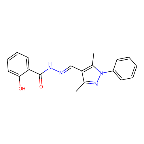 N'-[(E)-(3,5-dimethyl-1-phenyl-1H-pyrazol-4-yl)methylidene]-2-hydroxybenzohydrazide structure