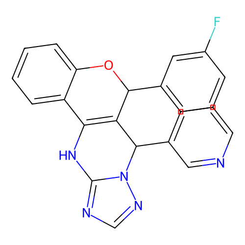 C23H16FN5O structure