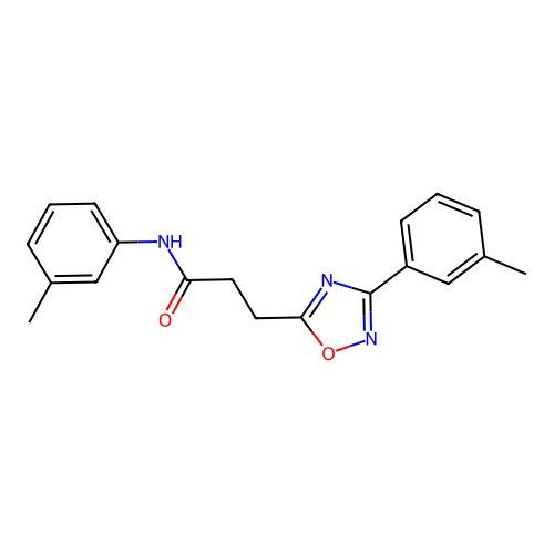 N-(3-methylphenyl)-3-[3-(3-methylphenyl)-1,2,4-oxadiazol-5-yl]propanamide structure