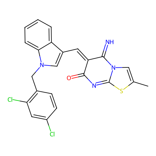 C23H16Cl2N4OS structure