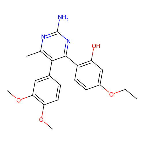 2-[2-Amino-5-(3,4-dimethoxyphenyl)-6-methylpyrimidin-4-yl]-5-ethoxyphenol structure