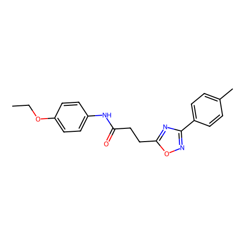N-(4-ethoxyphenyl)-3-[3-(4-methylphenyl)-1,2,4-oxadiazol-5-yl]propanamide structure