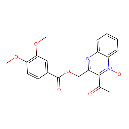 (3-Acetyl-4-oxidoquinoxalin-2-yl)methyl 3,4-dimethoxybenzoate structure