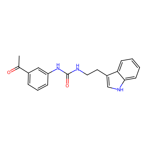1-(3-acetylphenyl)-3-[2-(1H-indol-3-yl)ethyl]urea structure