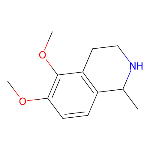 5,6-Dimethoxy-1-methyl-1,2,3,4-tetrahydroisoquinoline structure
