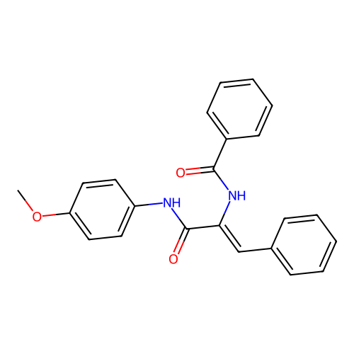 (2Z)-N-(4-methoxyphenyl)-3-phenyl-2-(phenylcarbonylamino)prop-2-enamide structure